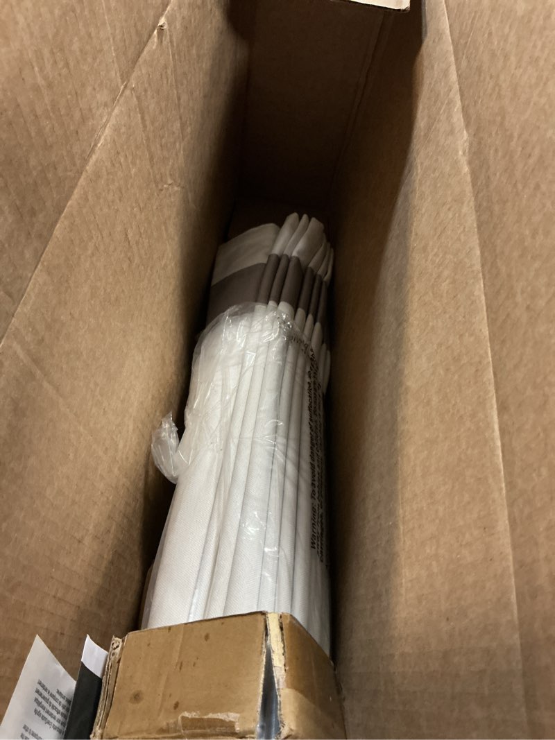 Condition photo showing As Is for lazblinds no tools no drill cordless roman shades for windows, blackout thermal insulated uv blocking window blinds, room darkening fabric blinds for indoor windows, 31'' w x 64'' h, white-grey white-grey (blackout) 31" w x 64" h