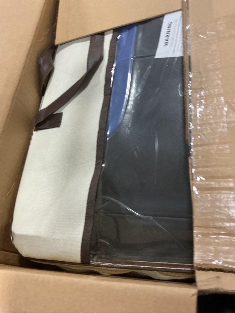 Condition photo showing Good Condition for Black and Blue Car Seat Covers Full Set - Breathable Faux Leather Universal 5 Seat Covers for Cars, Automotive Protector Fit for Most Sedan SUV Pick-up Truck Full-Set BlackBlue