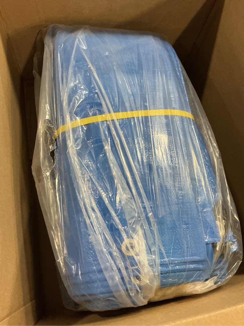 Condition photo showing Good Condition for tarp 20x30 feet, 7 mil thick waterproof poly tarps cover uv resistant, rip & tear proof with metal grommets every 20 inche (blue/silver) blue/silver 20x30 ft