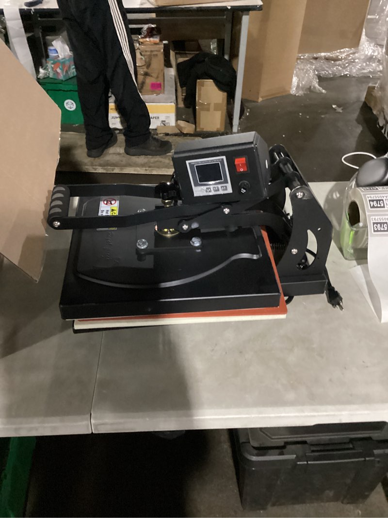 Condition photo showing Good Condition for similar to topdeep heat press 15x15 inch 8 in 1 heat press machine, swing away t shirt pressing machine digital control, multifunction heat press transfer machine sublimation combo for t-shirt hat cap mug plate