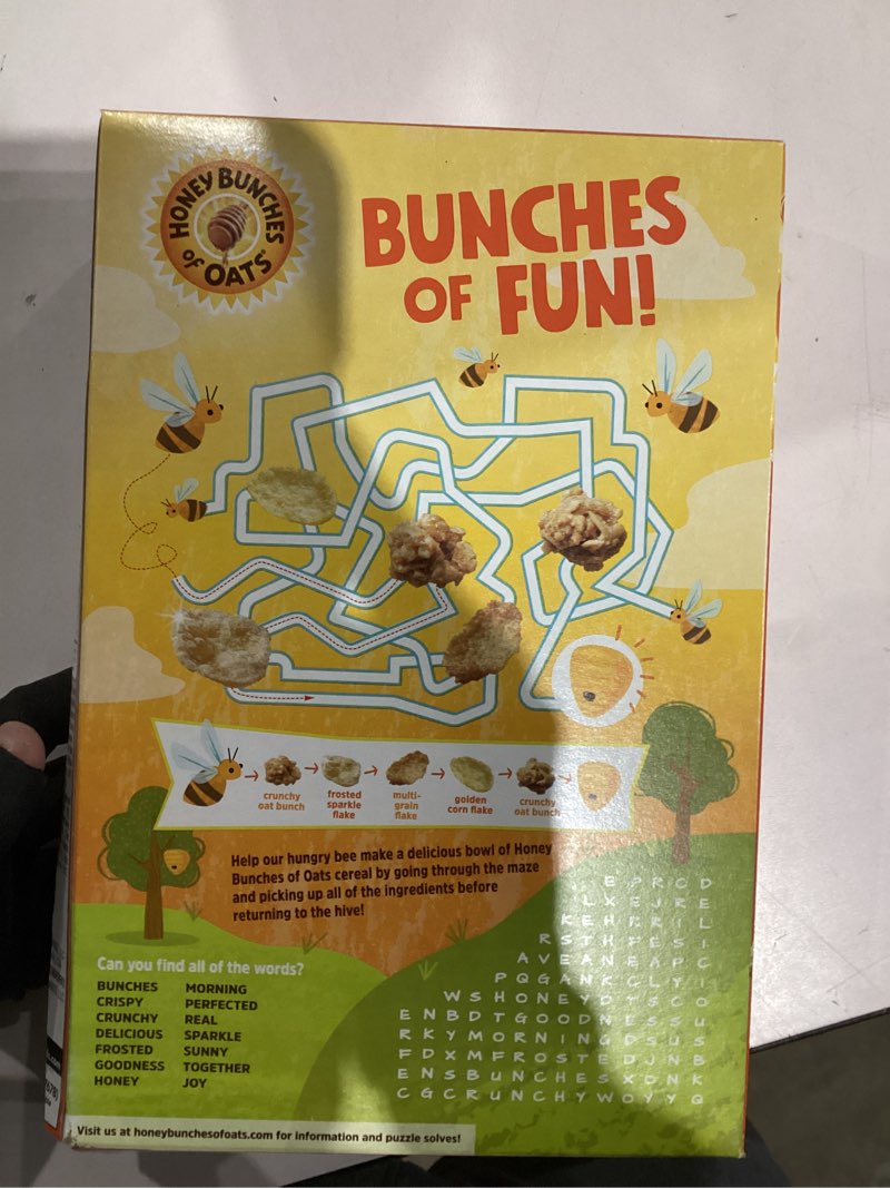 Condition photo showing As Is for Honey Bunches of Oats Honey Roasted, Heart Healthy, Low Fat, made with Whole Grain Cereal, 12 Ounce- 12 Boxes