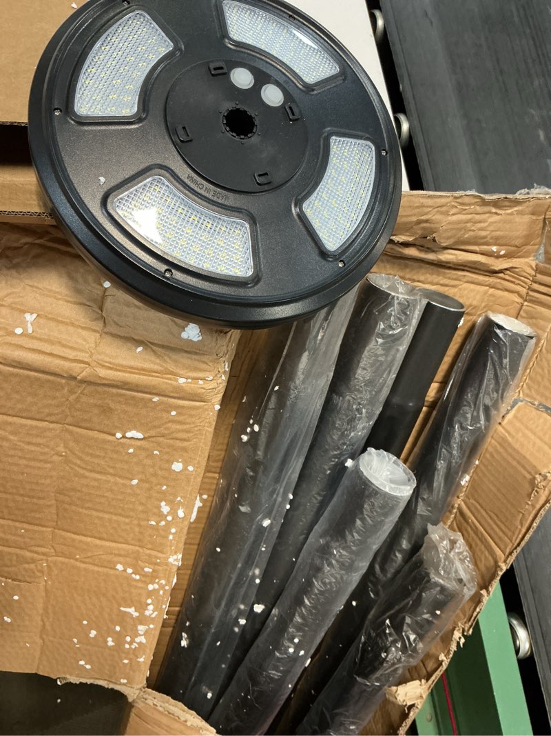 Condition photo showing Good Condition for heavy duty flag pole kit with solar light, 20ft 12 gauge hardware flagpole for outside house in ground, 3x5 usa flag for residential commercial outdoor, extra thick flag poles, black 12 gauge - 20ft