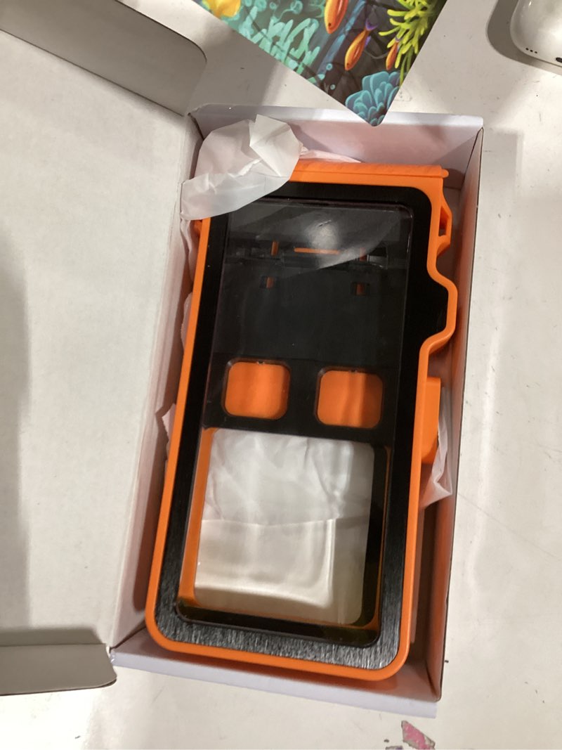 Condition photo showing Good Condition for waterproof phone case for snorkeling - underwater touchscreen housing, universal underwater photo&video diving case for iphone 16/15/14 pro max samsung galaxy s25/s24 ultra up to 6.9'' orange