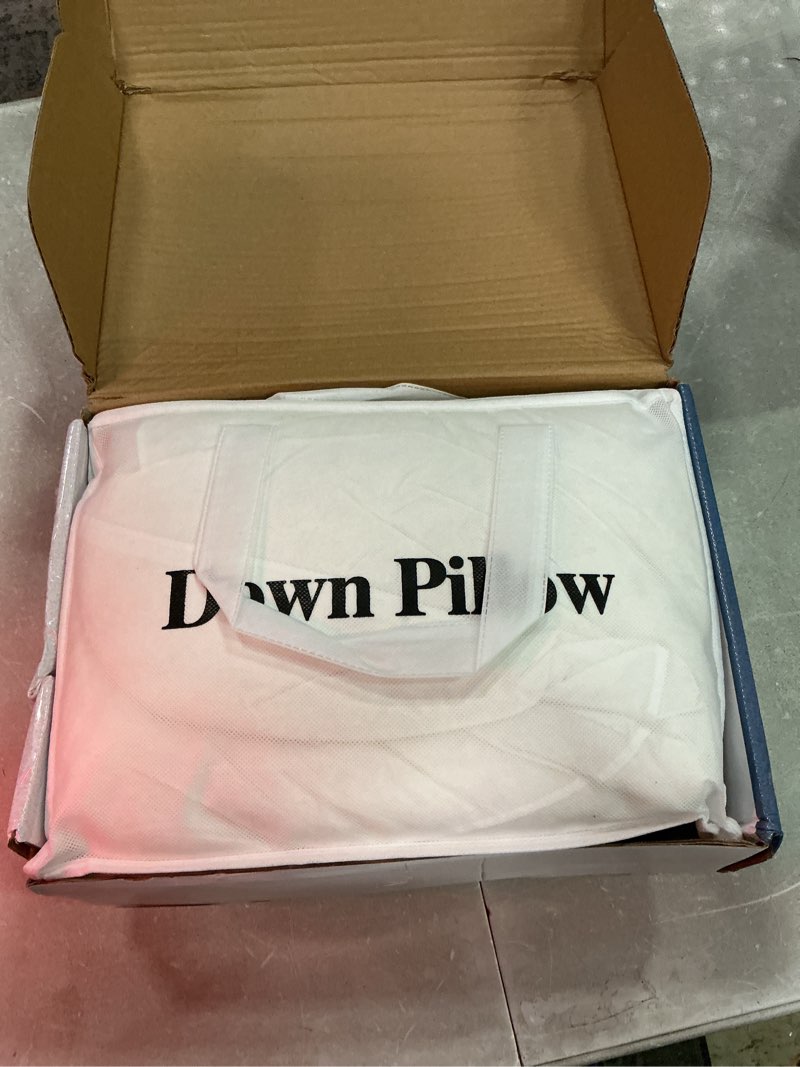 Condition photo showing Good Condition for luxury canadian white goose down pillow queen size- 900+ fill power, 800 thread count cotton shell, soft down pillows for sleeping, hotel collection pillow for neck pain relief (1 pack, 20"x30") white queen (pack of 1)