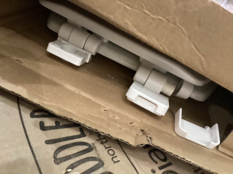 Condition photo showing As Is for HIGHCRAFT Premium Round Toilet Seat with Slow-Close Design, Adjustable Hinges & Quick Removal Mechanism - Molded Wood Toilet Seat - Fits Standard Round Toilets - Toilet Seat in White Round White