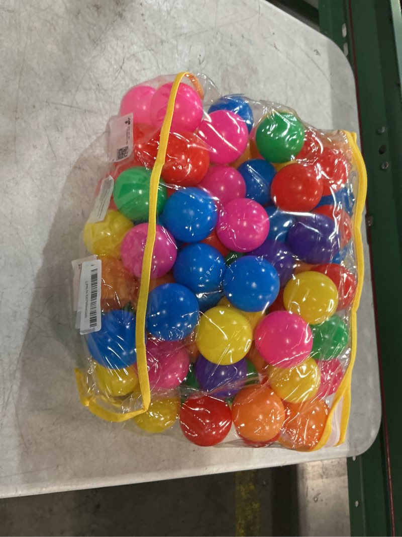Condition photo showing Good Condition for hovenlay ball pit balls phthalate free bpa free crush proof plastic - 7 bright colors in reusable play toys for kids with storage bag 100 balls, 7 colors