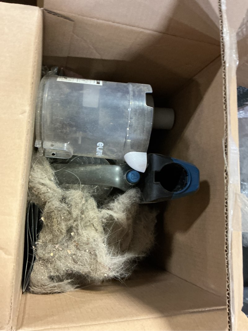 Condition photo showing As Is for Eureka PowerSpeed Lightweight Upright Vacuum Cleaner for Carpet and Hard Floor, Powerful Bagless Upright Vacuum Cleaner for Home Pets, NEU181A, Blue Blue PowerSpeed NEU181A with Pet Tool