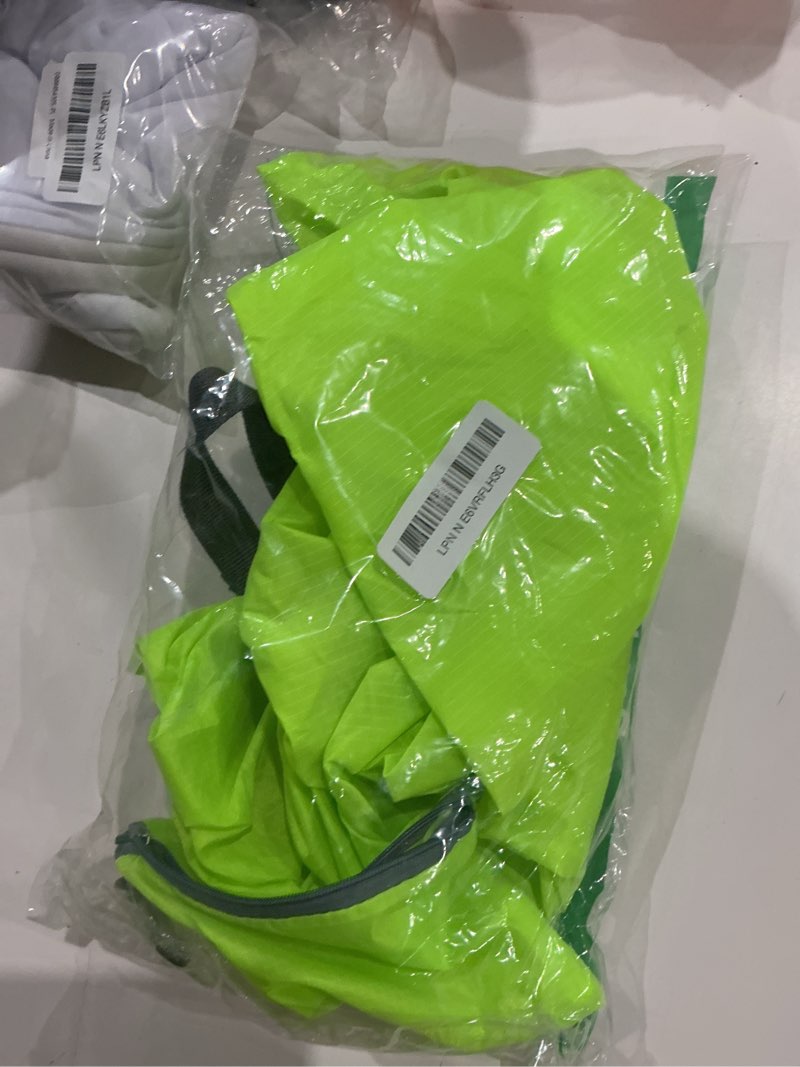 Condition photo showing Good Condition for frelaxy hi-visibility backpack rain cover with reflective strip 100% waterproof ultralight backpack cover, storage pouch, anti-slip cross buckle strap, for hiking, camping, biking, outdoor, traveling neon green with reflective strip l (for 35l-50l backpack)