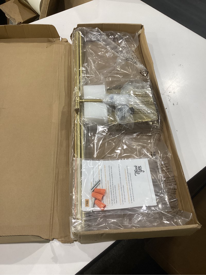 Condition photo showing New/Like New for led picture light fixtures 24.4 inches, full metal artwork wall lamp with single swing arm, 14w (70w eqv.), hardwired connection, non-dimmable, 3000k warm white, cri80+, golden-like brass finish