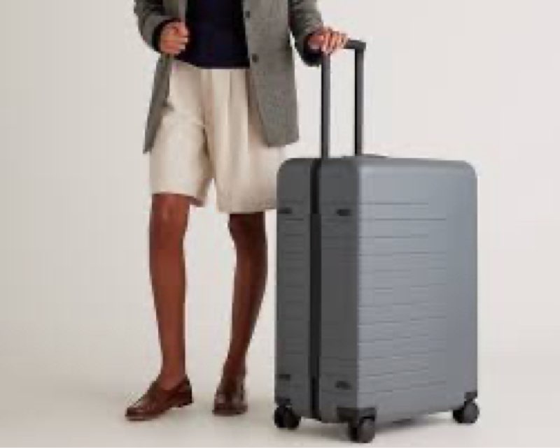 Condition photo showing As Is for Similar Expandable small Check-In Suitcase in Olive, Polycarbonte by Quince