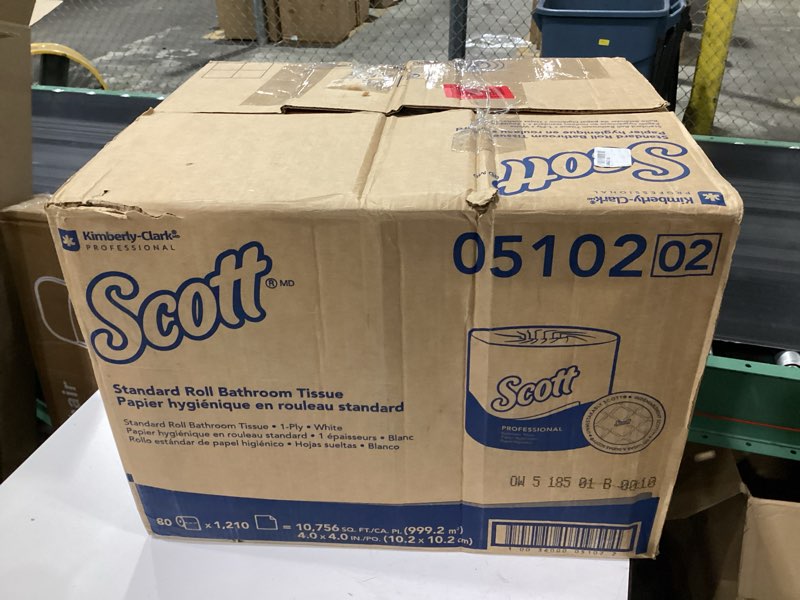 scott professional standard roll toilet paper, bulk (05102), white, individually wrapped (80 rolls o