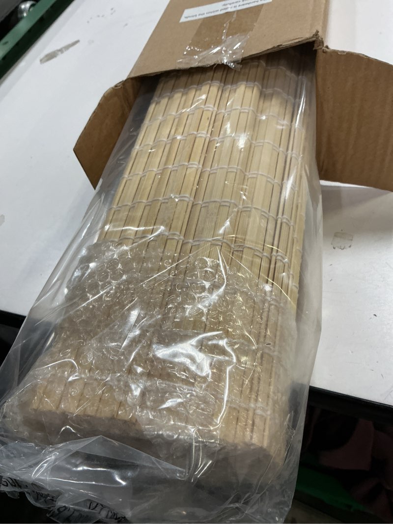 Condition photo showing New/Like New for LazBlinds No Tools No Drill Cordless Bamboo Roman Shades, Privacy Window Treatment, Roll Up Bamboo Blinds for Windows 31'' W x 64'' H, Natural Privacy-natural 31" W x 64" H