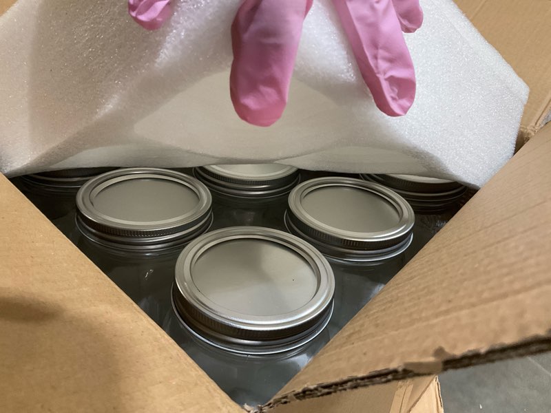 Condition photo showing Good Condition for Mason Jars 32 oz Glass Canning Jars 12 Pack Wide Mouth Mason Jar With Airtight Lids