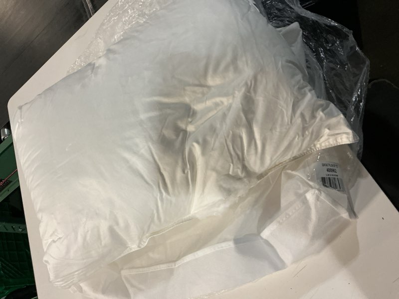 Condition photo showing As Is for premium down alternative pillow, standard, soft