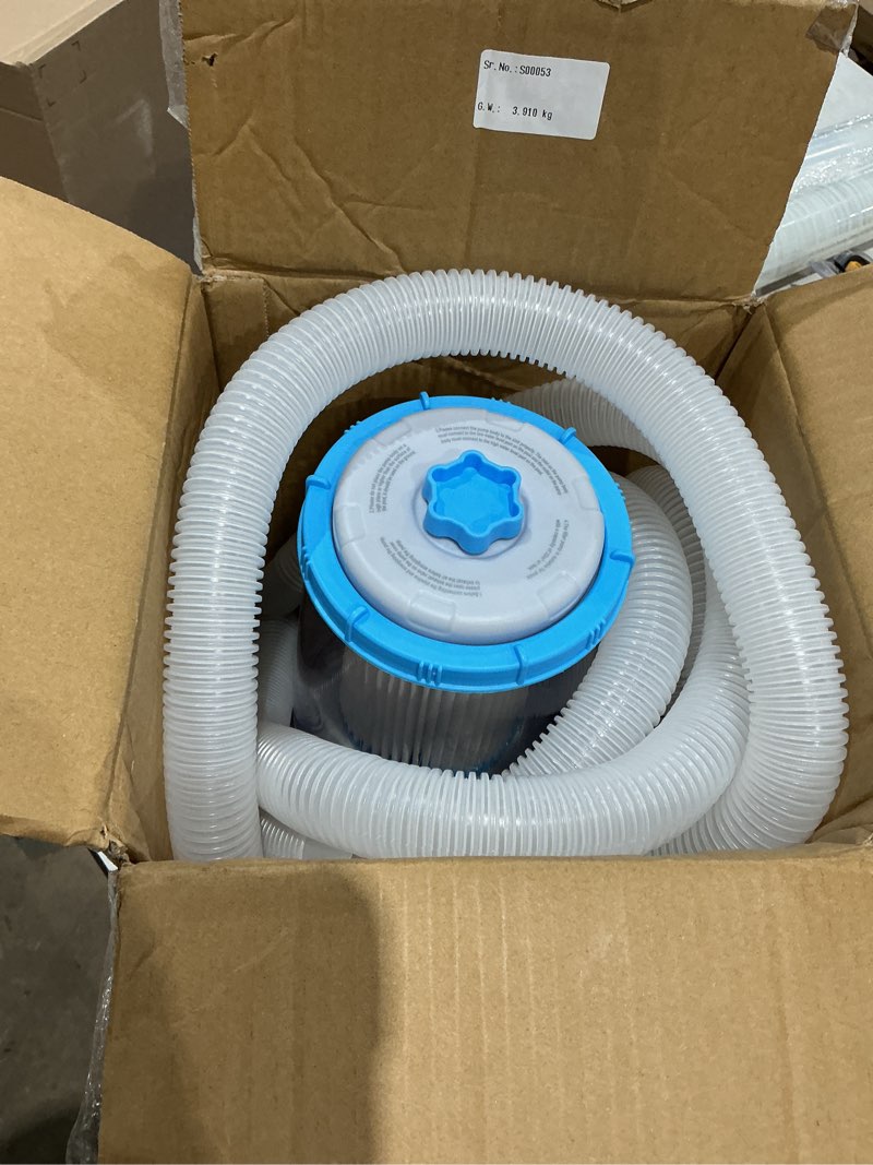 Condition photo showing Good Condition for bbntime water circulation &filtration monitor, pool cartridge filter pump system cyan lightblue