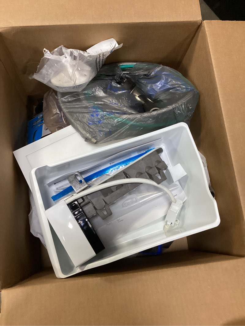 Condition photo showing As Is for title assorted home improvement lot (tool ,screw, home accessories, etc)