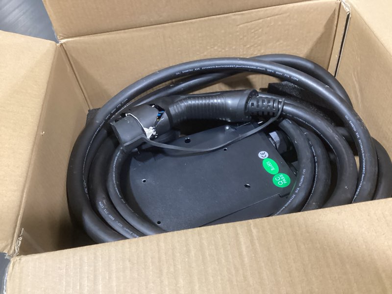 Condition photo showing As Is for lectron tesla v-box pro 48 amp electric vehicle charging station - powerful level 2 ev charger (240v) with nema 14-50 plug/hardwired