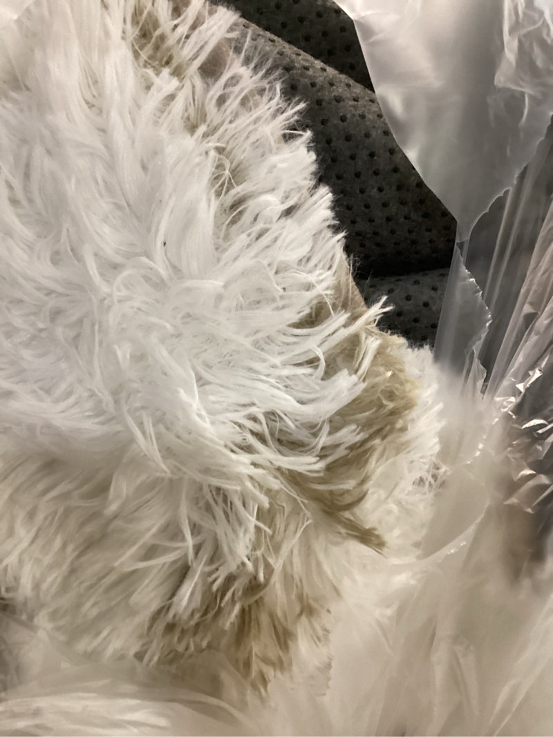 Condition photo showing Good Condition for ONASAR Large Area Rugs for Living Room, 7x10 White and Beige Bedroom Rug, Washable Geometric Boho Soft Plush Shaggy Fuzzy Floor Carpet Mat for Nursery Kids Girls Boys Teen Dorm Home Decor 7' x 10' (Rectangular) 3- White / Beige