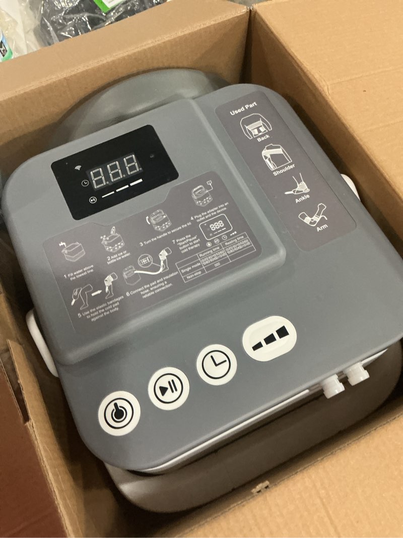 Condition photo showing Good Condition for KETFIY Cold Therapy Machine,Programmable Timer Knee Ice Machine with Silent Pump,Knee Replacement System for Cryotherapy Pain Sports Injuries,Ice Therapy Ankle/Leg/Shoulder/Back/Hip Grayish White
