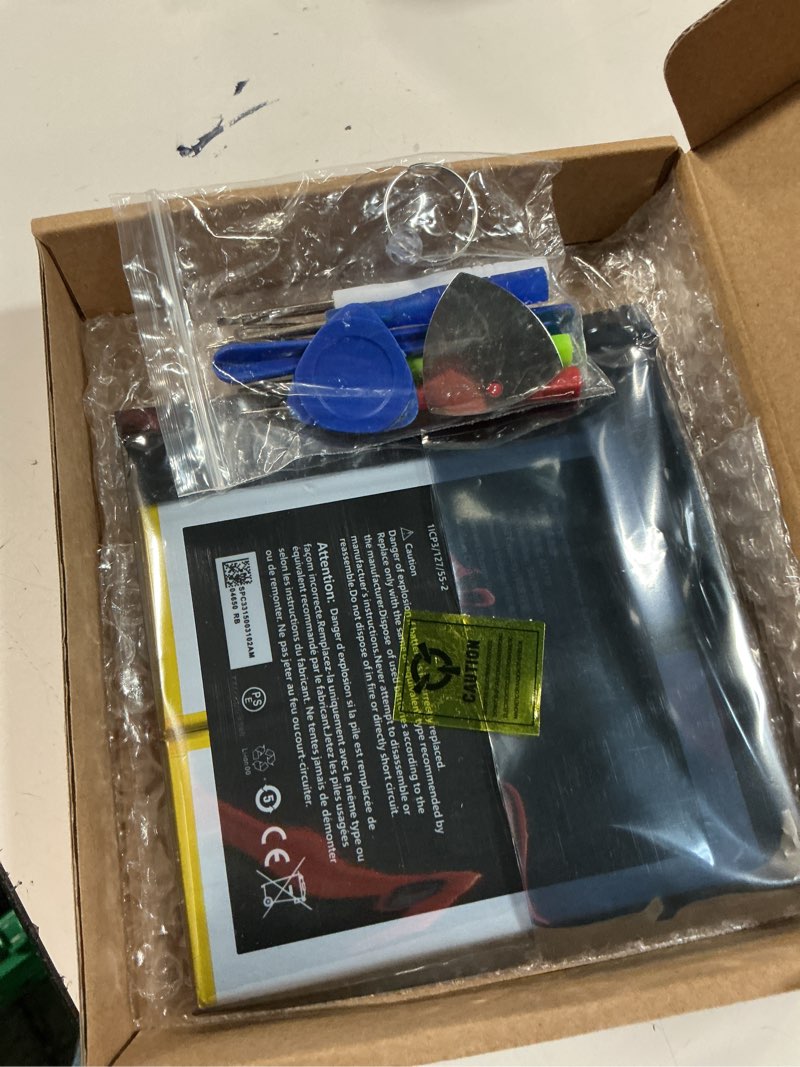 Condition photo showing New/Like New for replacement battery 58-000280 battery compatible with hd 10 2019 9th gen 10.1" m2v3r5 release 2019 a2110 with tools