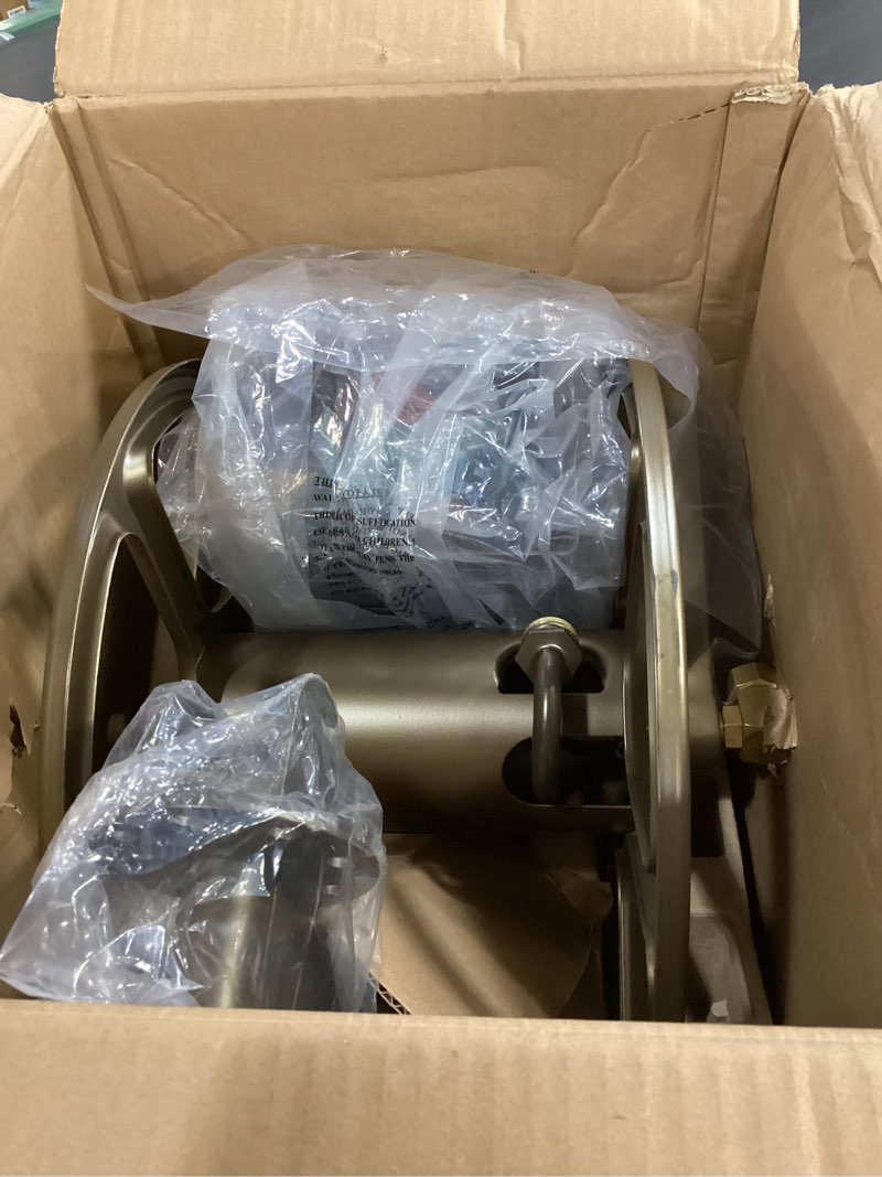 Condition photo showing Good Condition for liberty garden 712 single arm navigator multi-directional garden hose reel, holds 125-feet of, 5/8-inch, bronze