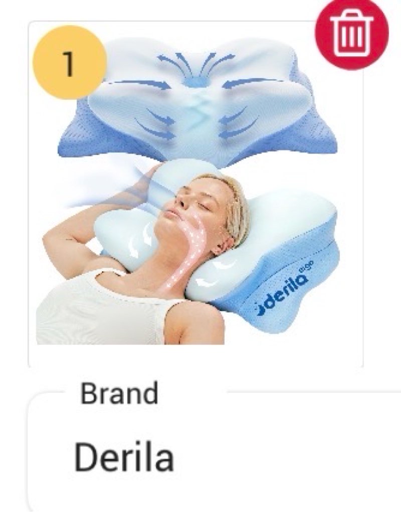 Derila Ergo Cervical Neck Pillow for Sleeping Ergonomic Pillow Contour Neck Support Memory Foam Pillows for Back, Side Sleeper Pillows 21.25 x 14.17 x 4.72 inches