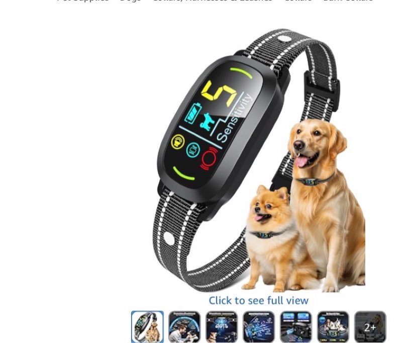 Bark Collar, Dog Bark Collar for Large Medium Small Dogs, Smart Barking Collar, Effective Anti Bark 