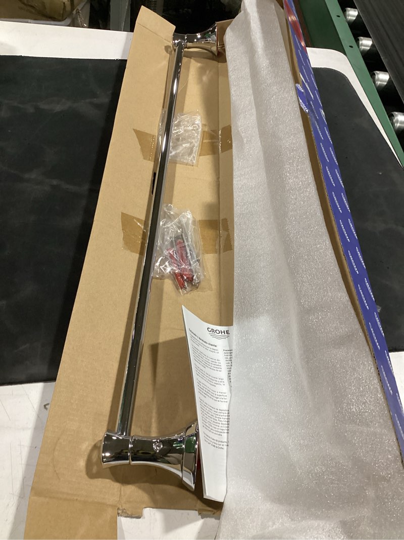Condition photo showing Good Condition for kensington 24 in. towel bar starlight chrome