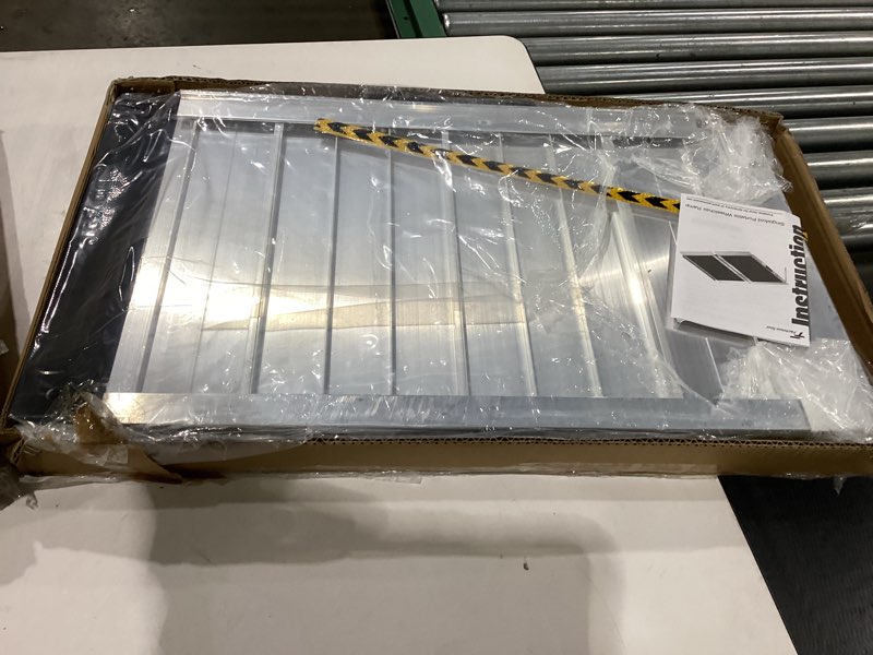 Condition photo showing New/Like New for FACHNUO 2 Feet Portable Wheelchair Ramp, Non-Skid Aluminum Handicap Ramps with Handle, Folding Threshold Wheel Chair Ramp for Home Steps, Stairs, Entry, Threshold, Doorways, Scooter, 800LBS Capacity