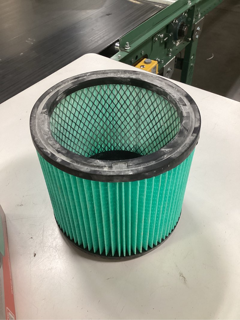 Condition photo showing As Is for shop-vac reusable large wet/dry hepa shop vacuum cartridge filter