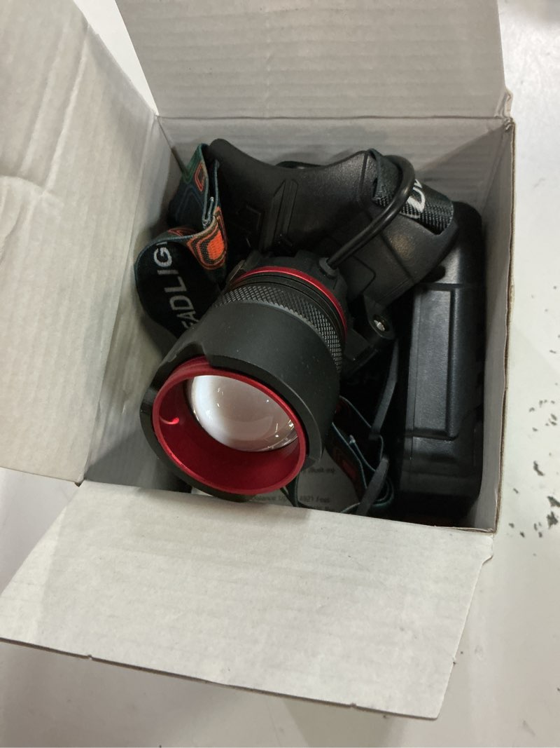 Condition photo showing Good Condition for rechargeable headlamp 99000 high lumens, super bright led head lamp with motion sensor, 12 modes, ipx7 waterproof, 125° adjustable, zoomable headlight for adults, camping, cycling, running t45
