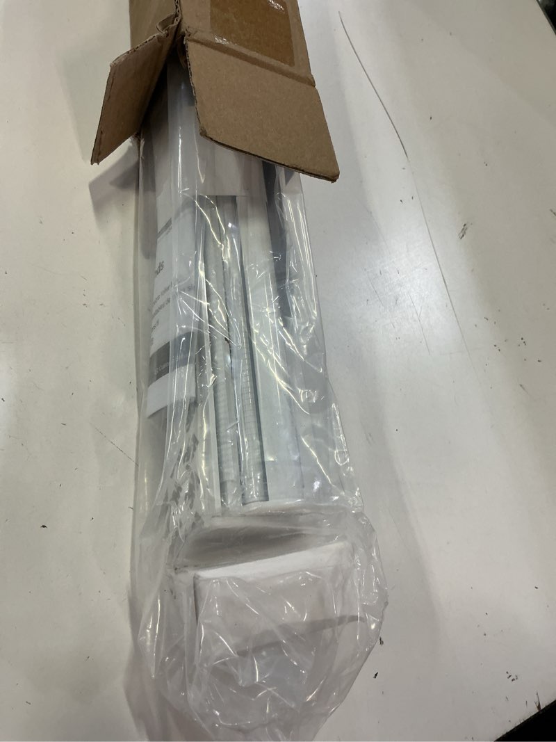Condition photo showing Good Condition for lazblinds no tools no drill cordless zebra blinds for windows, dual layer light control for day and night, light filtering privacy roller blinds and shades for home, 21" w x 48" h, white white 21"w x 48"h