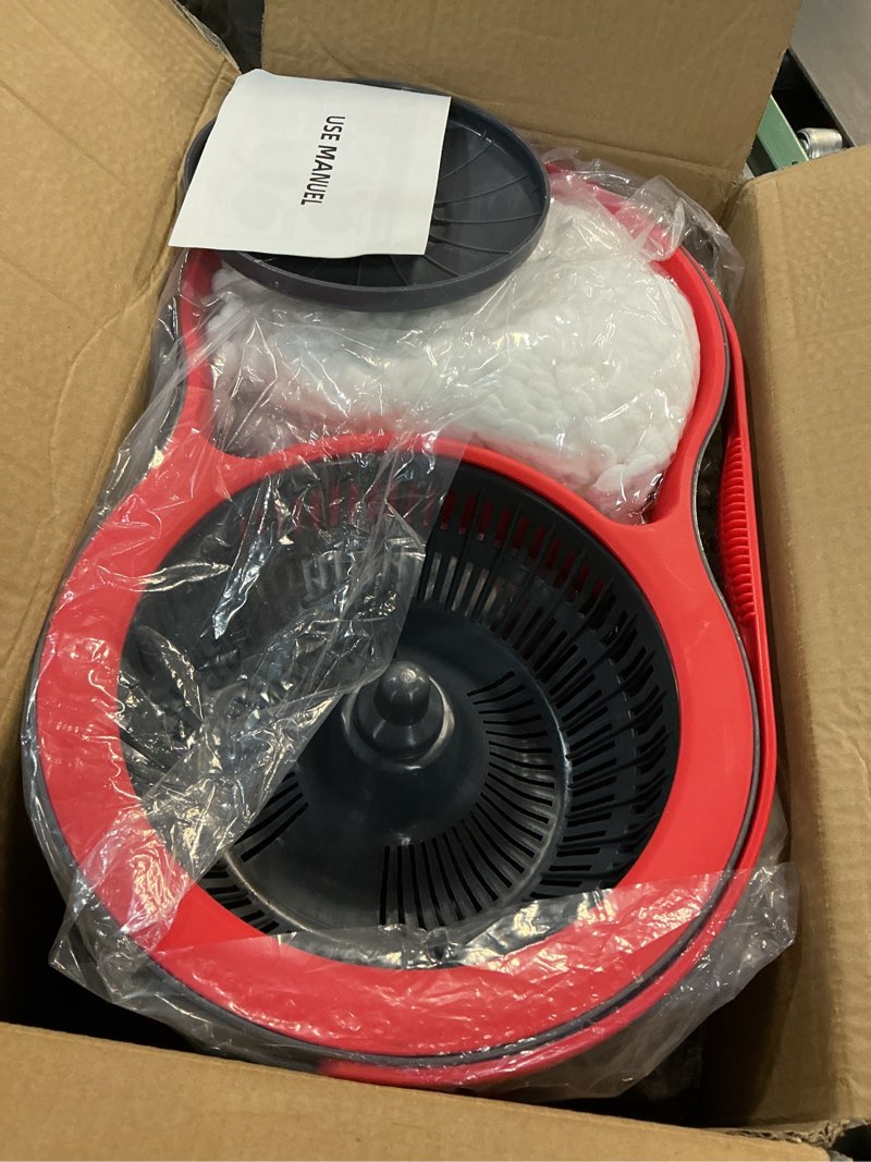 Condition photo showing Good Condition for 360° Spin Mop and Bucket Set Quick-Dry Technology,Mop and Bucket with Wringer Set for Home & Kitchen,Wet/Dry Floor Cleaning Kit with 4 Microfiber Mop Heads & Adjustable Handle