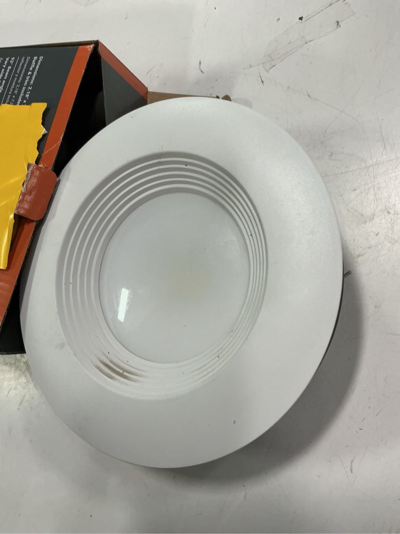 Condition photo showing As Is for HALO LT 5-inch and 6 inch LED Retrofit Module with Baffle Trim Selectable 5CCT 750-Lumens 1PK- Standard 5 CCT Recessed LED Light Fixture