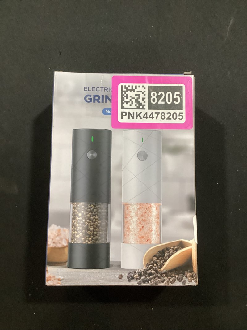 Condition photo showing New/Like New for Electric Salt and Pepper Grinder Set, Rechargeable Automatic Pepper Mill Grinder with LED Light Gift