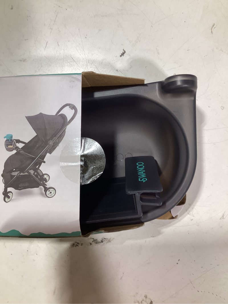 Condition photo showing As Is for swanoo universal stroller snack tray with phone holder | compatible with nuna mockingbird bugaboo uppababy | stroller bumper bar tray attachment | baby toddler disneyland -single pack snack tray with phone holder black