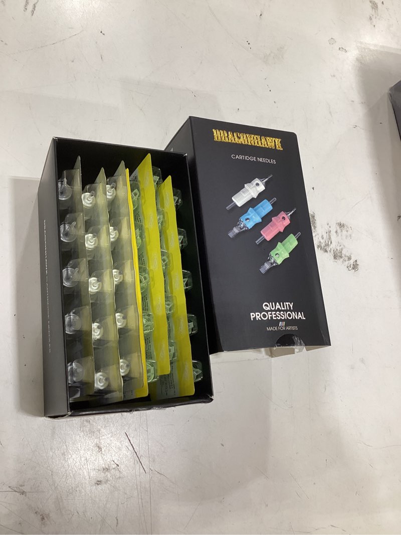 Condition photo showing New/Like New for dragonhawk 50pcs tattoo cartridge needles #10 assorted mixed size round liner 1rl 3rl 5rl 7rm 9rm curved magnum disposable membrane for rotary machine #10 rl+rm
