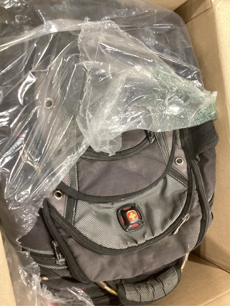Condition photo showing Good Condition for swissgear travel tech elite laptop backpack – fits laptops up to 16” – scansmart tsa-friendly backpack with usb port, shoe compartment & organizer pockets – black travel tech elite black