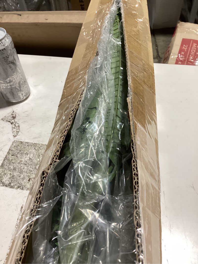 Condition photo showing Good Condition for artificial boston fern bush - set of 2 45inch fake ferns with 55 fronds, large hanging faux plants decor, uv resistant faux fern vines silk greenery for outdoor indoor, porch, farms, patio