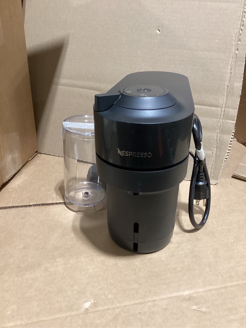 Condition photo showing As Is for Nespresso Vertuo Pop+ Coffee and Espresso Machine by De'Longhi, Liquorice Black Machine Only Liquorice Black
