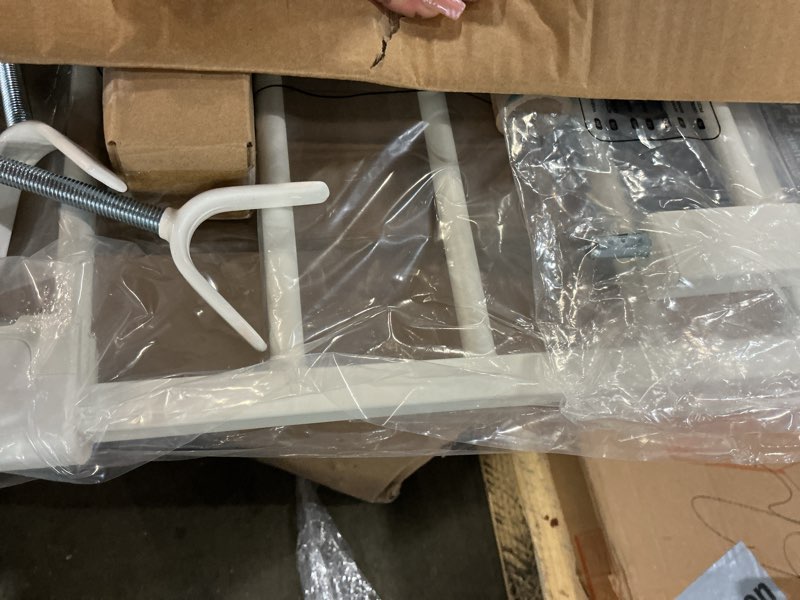 Condition photo showing Good Condition for babelio baby gate for doorways and stairs, 26-31" pet gate with wide walk thru door and lock indicator, no drill pressure mounted safety gate with double lock and self-closing, white white 26-31"w, 30"h