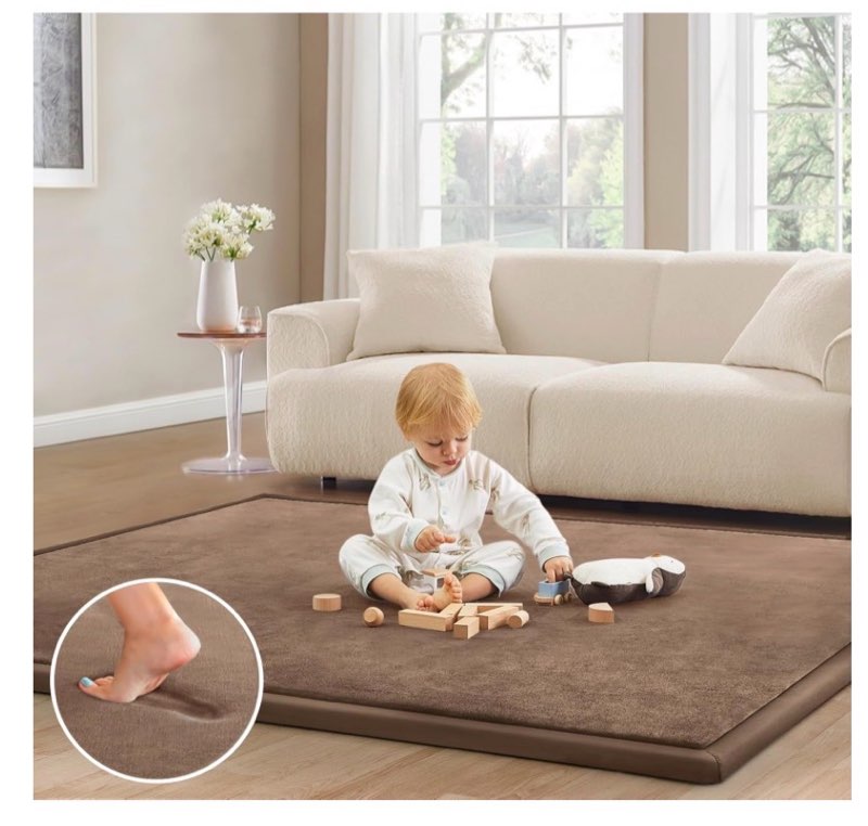 ILPEOD Baby Play Mat for Floor Tummy Time Mat Nursery Rug Muscle Area Rug Playroom Rug Tatami 74 * 5