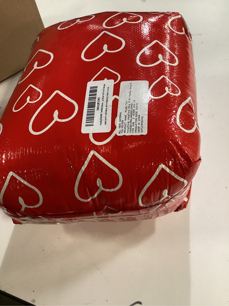 Condition photo showing New/Like New for hollyhome teddy bear stuffed animal plush giant teddy bears with footprints big bear 36 inch beige