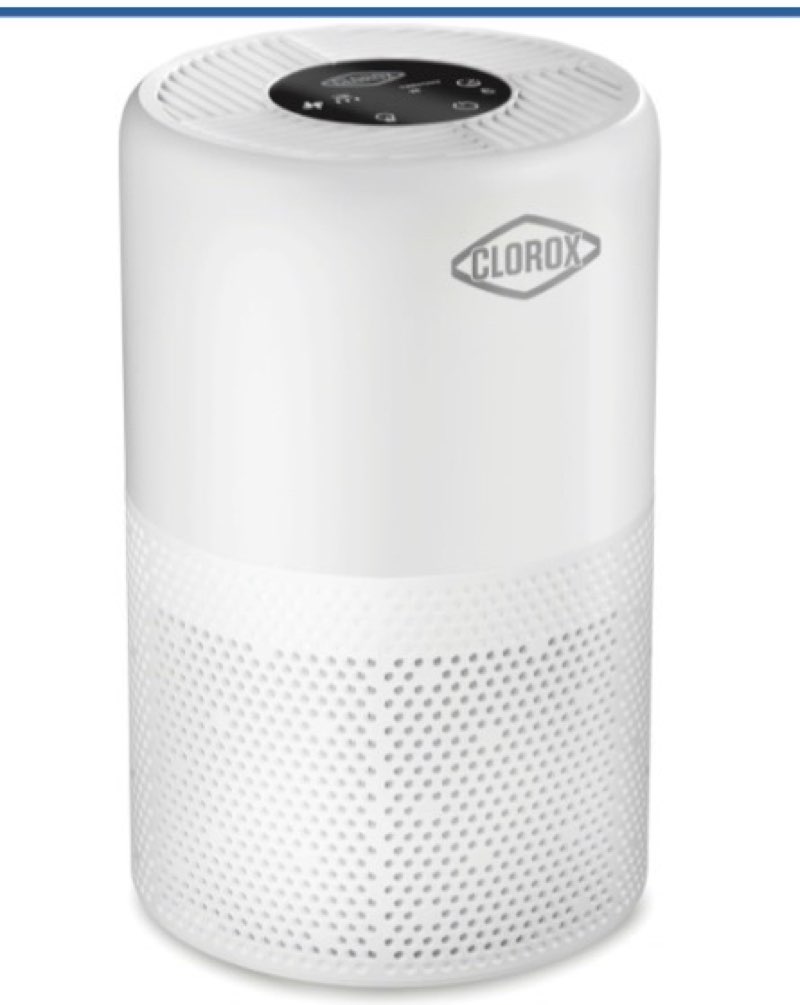 clorox turbo air purifiers for home, true hepa filter, quickly cleans medium rooms up to 1,000 sq ft, reduces 99.9% of mold, viruses, wildfire smoke, allergens, pet allergies, dust, whisper quiet