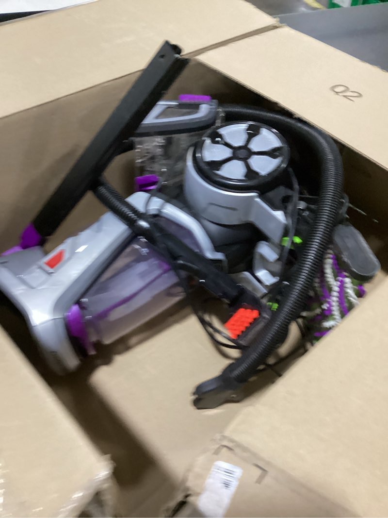 Condition photo showing As Is for bissell proheat 2x revolution pet pro plus, 3588f, upright deep cleaner, 30-minute dry time, dual dirt lifter powerbrush, hose & tool attachment, pet upholstery and tough stain tool included proheat revolution pet pro plus