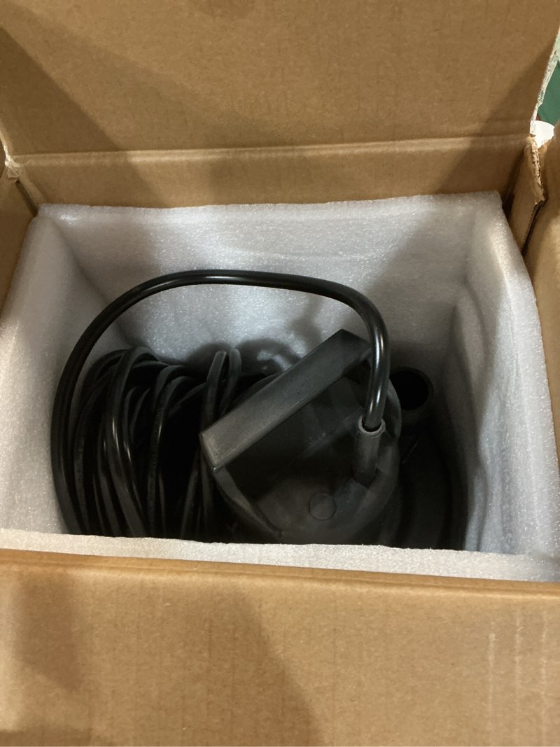 Condition photo showing As Is for agiiman submersible water pump - 1hp 3500gph pool cover pump for pool draining, pool cover pump with 25ft power cord for basements, pool, fountains, hot tub, garden, blue