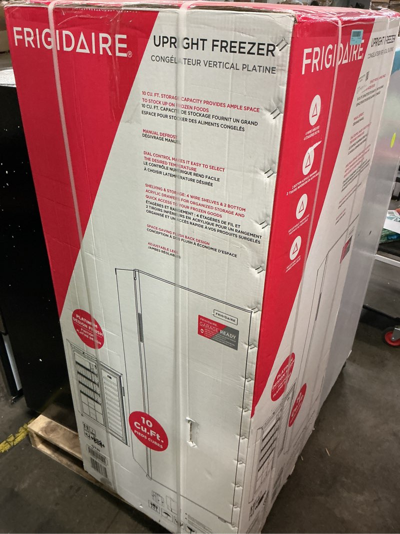 Condition photo showing Good Condition for Frigidaire Platinum Silver 6.5 Cu. ft. Upright Freezer