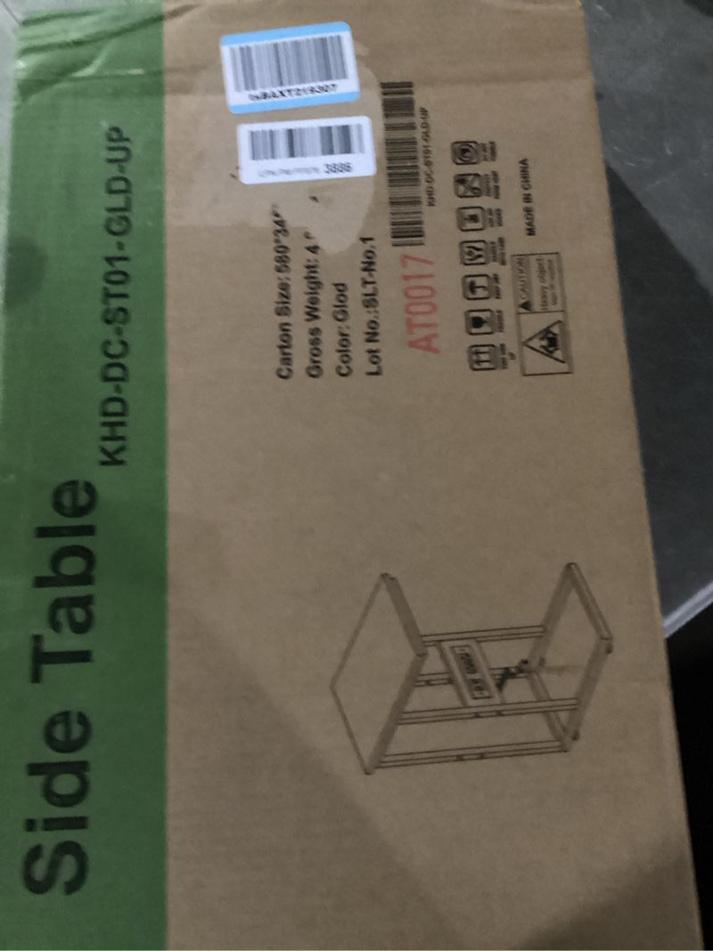 Condition photo showing Good Condition for (Similar to)  Side Table with Charging Station, C-Shape End Table with Dual USB-C Ports and Outlets, Couch Table, Bedside Table for Small Spaces, Living Room, Bedroom (Marble White)