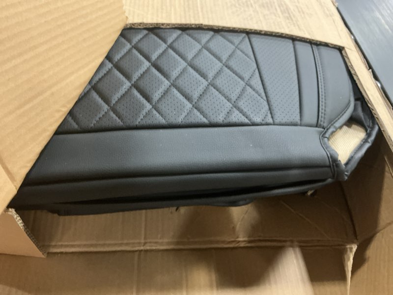 Condition photo showing As Is for aomsazto seat covers fit for dodge ram 1500 2500 3500 2012-2025 2026 : faux leather car seat covers full set truck pickup crew quad cab 5 seats(black, curved bench)