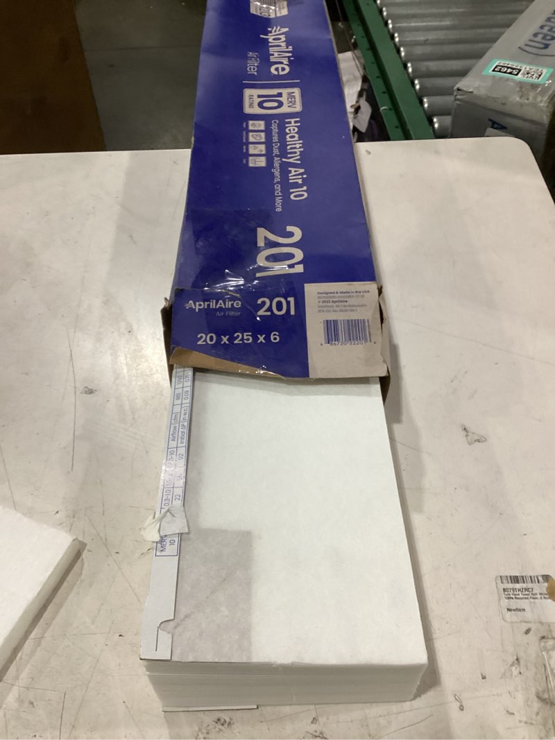 Condition photo showing New/Like New for aprilaire 201 replacement furnace filter for aprilaire or space-gard 2200 or 2250 whole-house air purifiers - merv 10, 20x25x6 air filter (pack of 4) air filter 20 x 25 x 6 inches (pack of 4)
